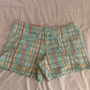 Aqua GAP Plaid Shorts